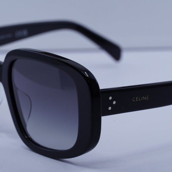 Celine CL40299U 01B Square Sunglasses–Shiny Black - Picture 7 of 8